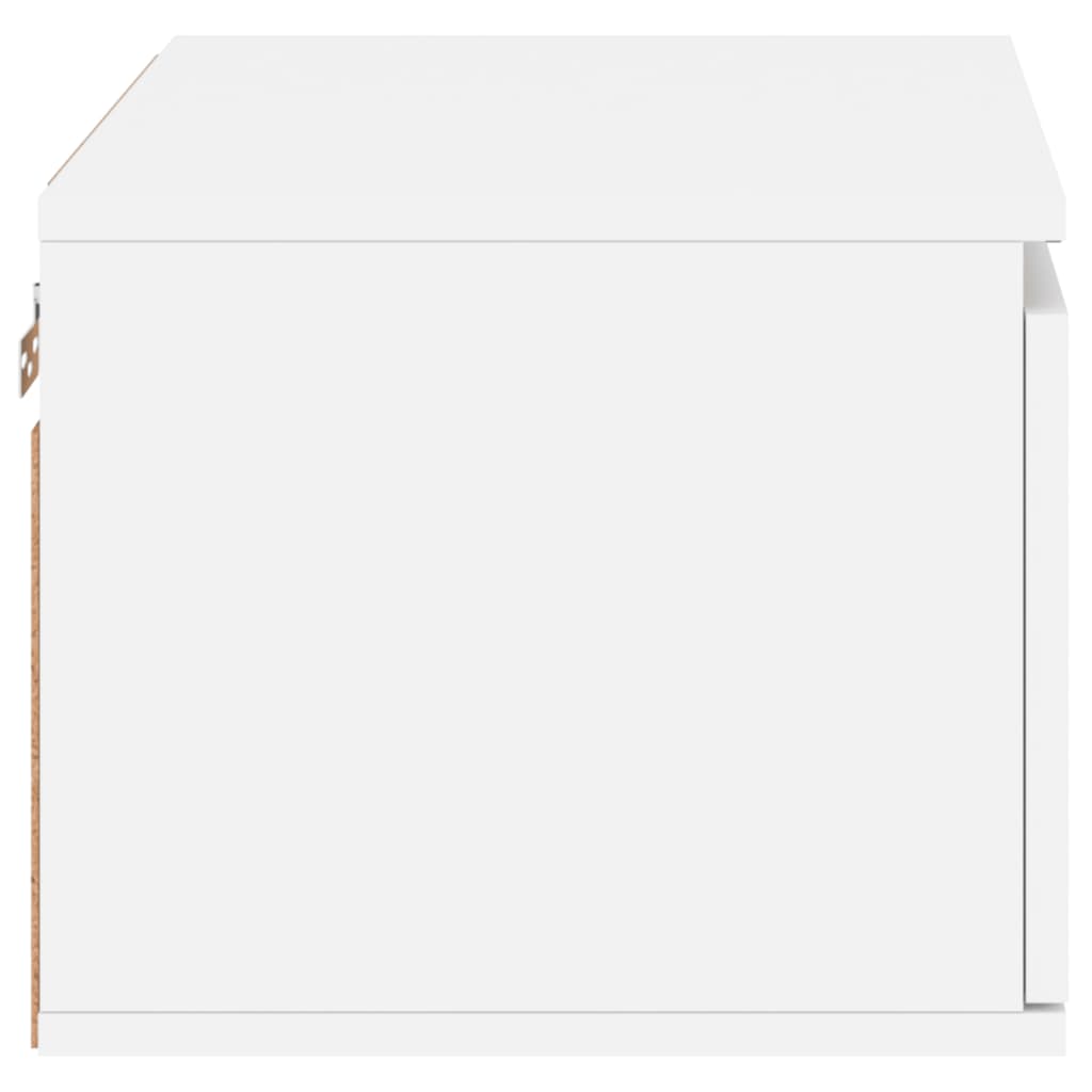 Nachtkastje met LED-verlichting wandgemonteerd wit is nu te koop bij PeponiXL, paradijselijk wonen!