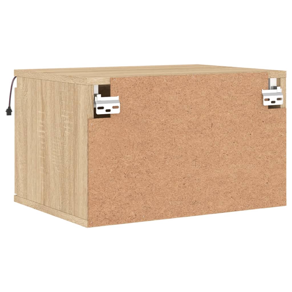 Nachtkastjes met LED wandgemonteerd 2 st sonoma eikenkleurig is nu te koop bij PeponiXL, paradijselijk wonen!