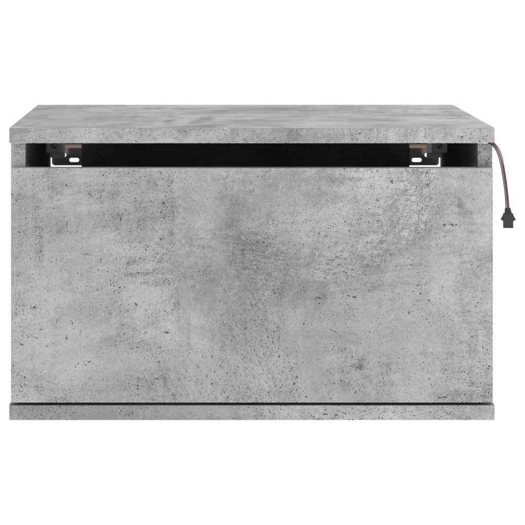 Nachtkastjes met LED's 2 st wandgemonteerd betongrijs is nu te koop bij PeponiXL, paradijselijk wonen!