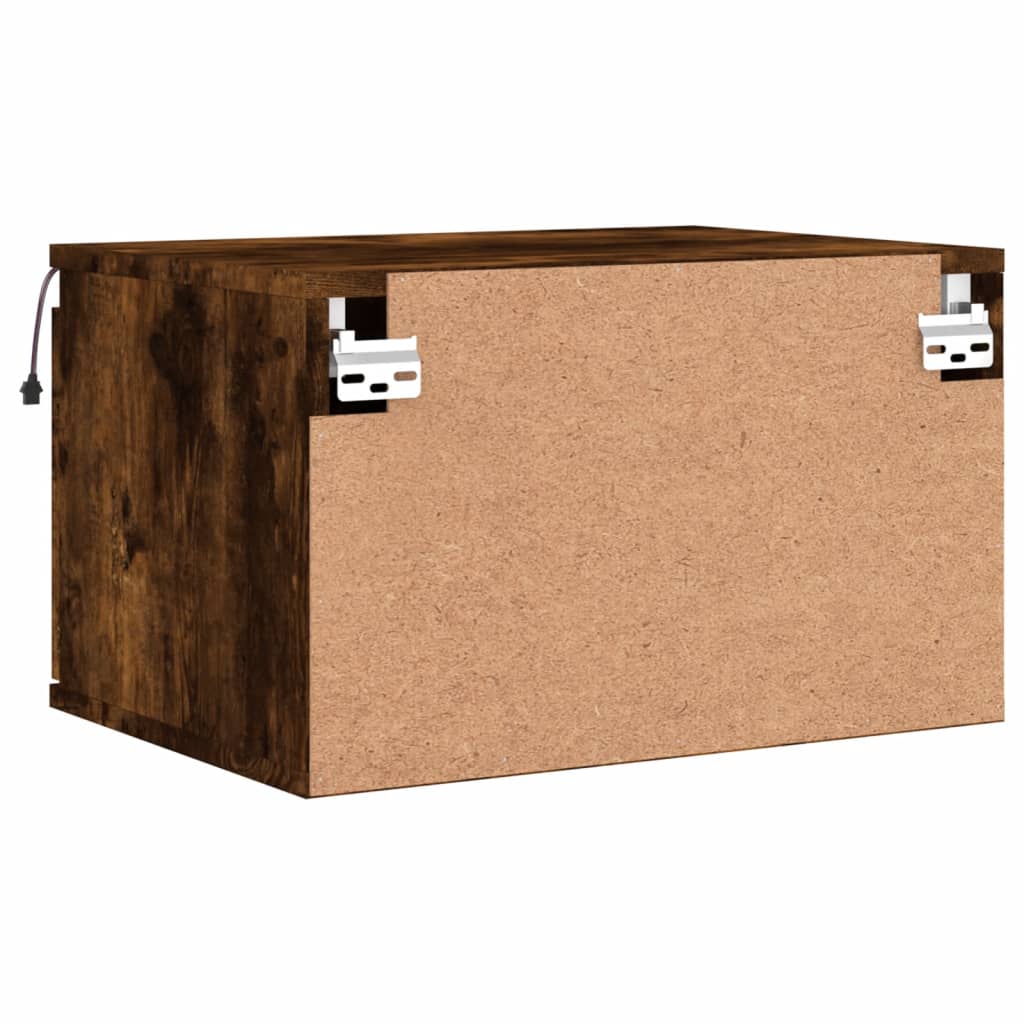 Nachtkastjes met LED's 2 st wandgemonteerd gerookt eikenkleurig is nu te koop bij PeponiXL, paradijselijk wonen!