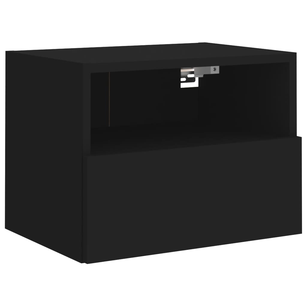 Tv-wandmeubels 2 st 40x30x30 cm bewerkt hout zwart is nu te koop bij PeponiXL, paradijselijk wonen!