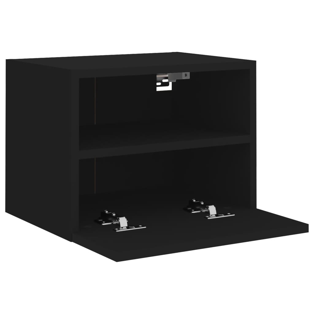 Tv-wandmeubels 2 st 40x30x30 cm bewerkt hout zwart is nu te koop bij PeponiXL, paradijselijk wonen!