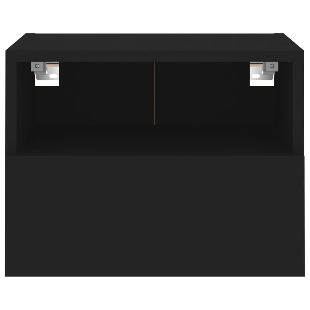 Tv-wandmeubels 2 st 40x30x30 cm bewerkt hout zwart is nu te koop bij PeponiXL, paradijselijk wonen!