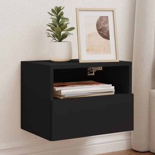 Tv-wandmeubels 2 st 40x30x30 cm bewerkt hout zwart is nu te koop bij PeponiXL, paradijselijk wonen!