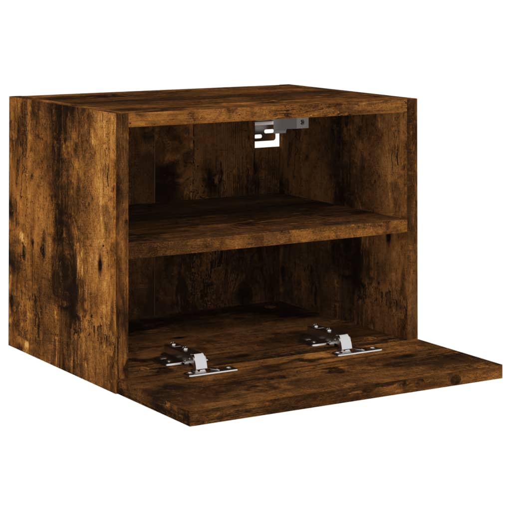 Tv-wandmeubels 2 st 40x30x30 cm bewerkt hout gerookt eikenkleur is nu te koop bij PeponiXL, paradijselijk wonen!