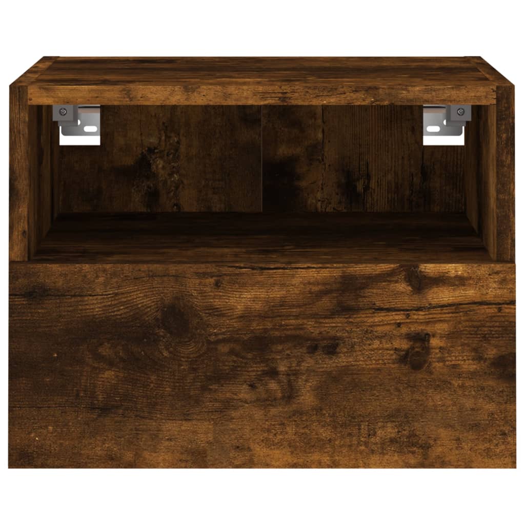 Tv-wandmeubels 2 st 40x30x30 cm bewerkt hout gerookt eikenkleur is nu te koop bij PeponiXL, paradijselijk wonen!