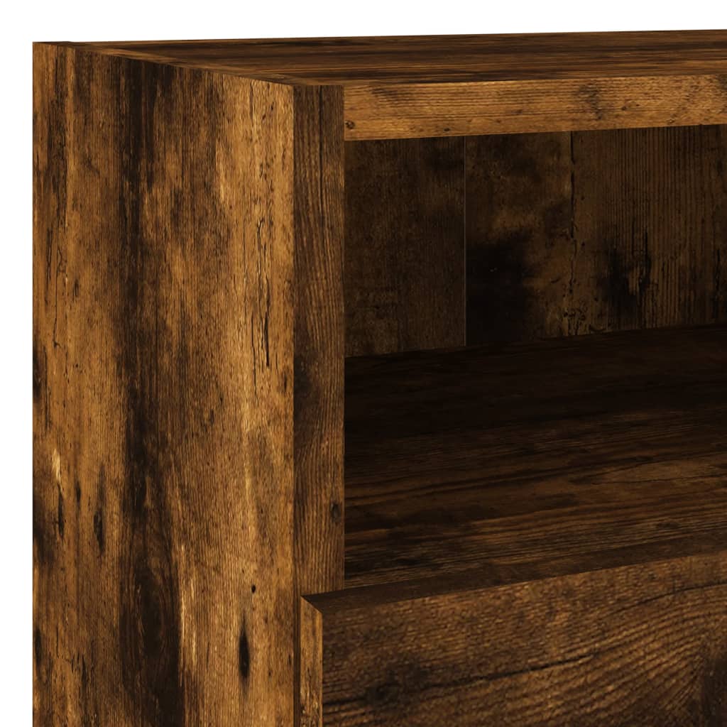 Tv-wandmeubels 2 st 40x30x30 cm bewerkt hout gerookt eikenkleur is nu te koop bij PeponiXL, paradijselijk wonen!