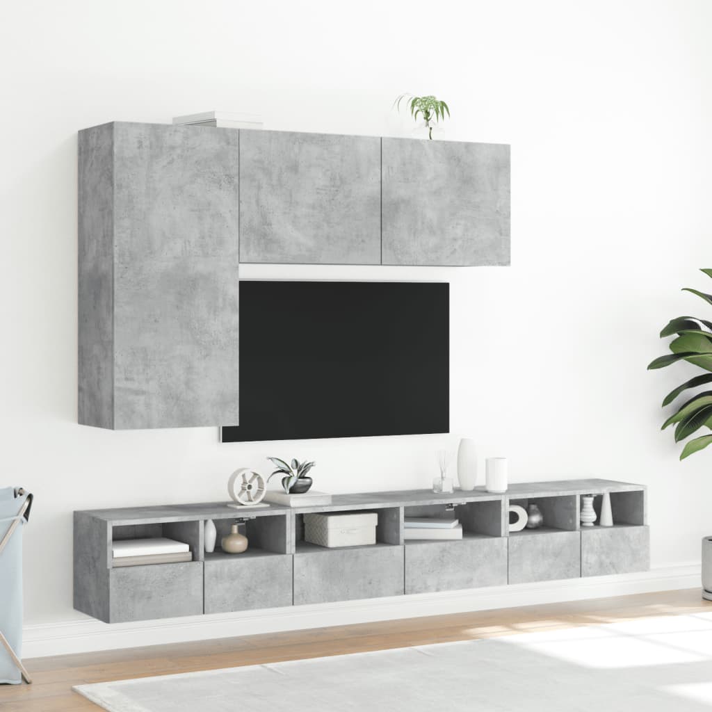 Tv-wandmeubel 60x30x30 cm bewerkt hout betongrijs is nu te koop bij PeponiXL, paradijselijk wonen!