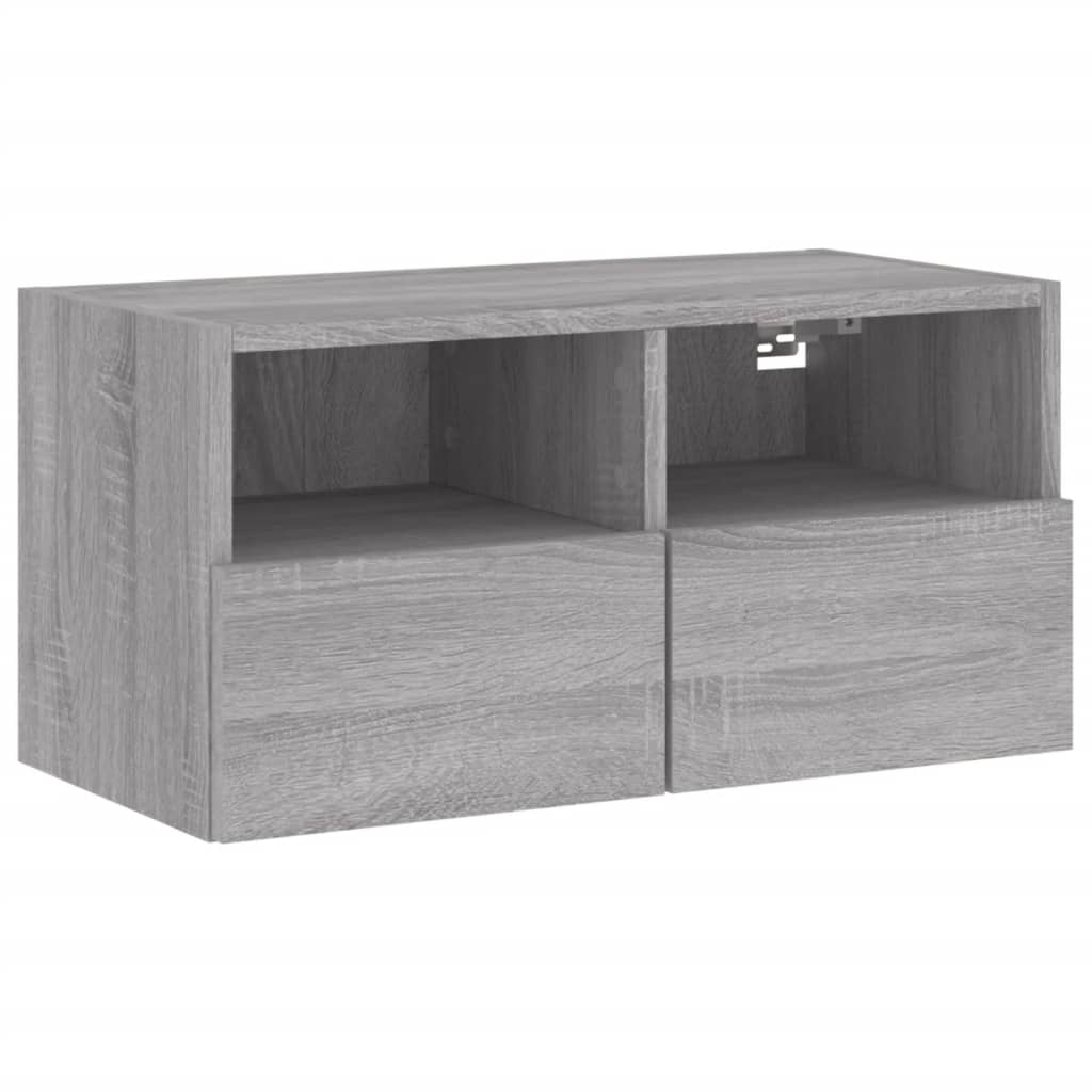 Tv-wandmeubel 60x30x30 cm bewerkt hout grijs sonoma eikenkleur is nu te koop bij PeponiXL, paradijselijk wonen!
