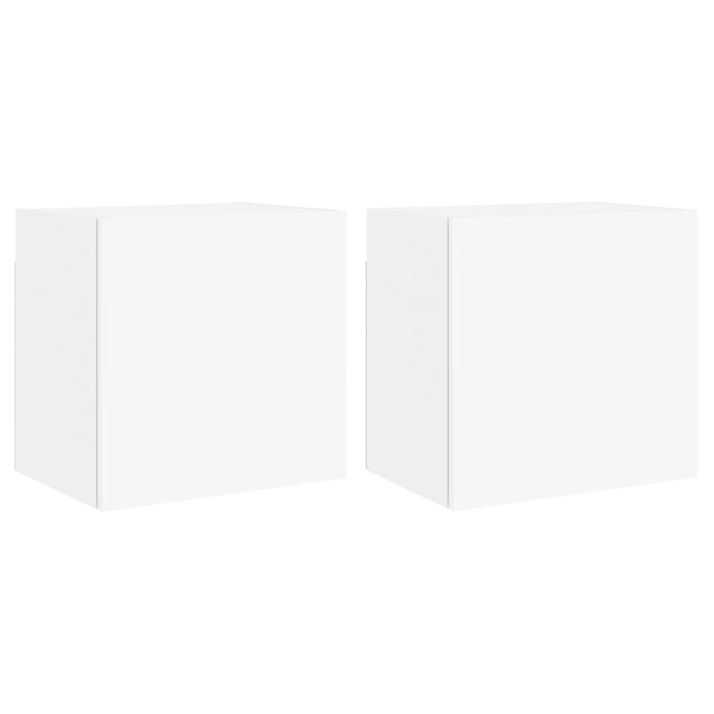 Tv-wandmeubels 2 st 40,5x30x40 cm bewerkt hout wit is nu te koop bij PeponiXL, paradijselijk wonen!
