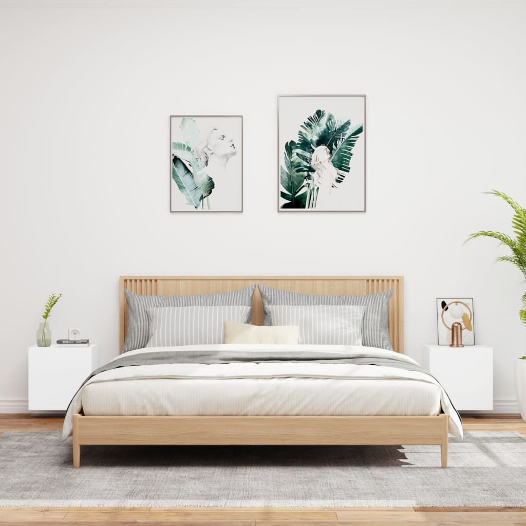 Tv-wandmeubels 2 st 40,5x30x40 cm bewerkt hout wit is nu te koop bij PeponiXL, paradijselijk wonen!