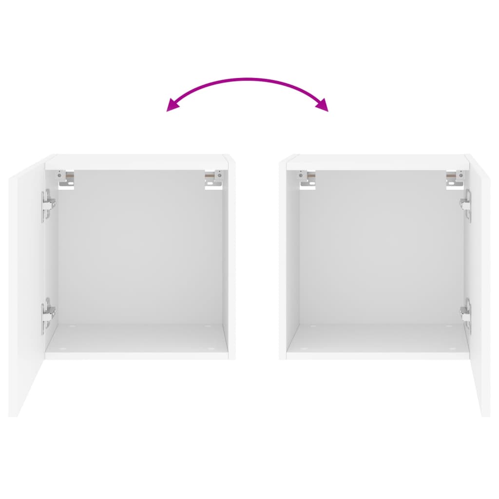Tv-wandmeubels 2 st 40,5x30x40 cm bewerkt hout wit is nu te koop bij PeponiXL, paradijselijk wonen!