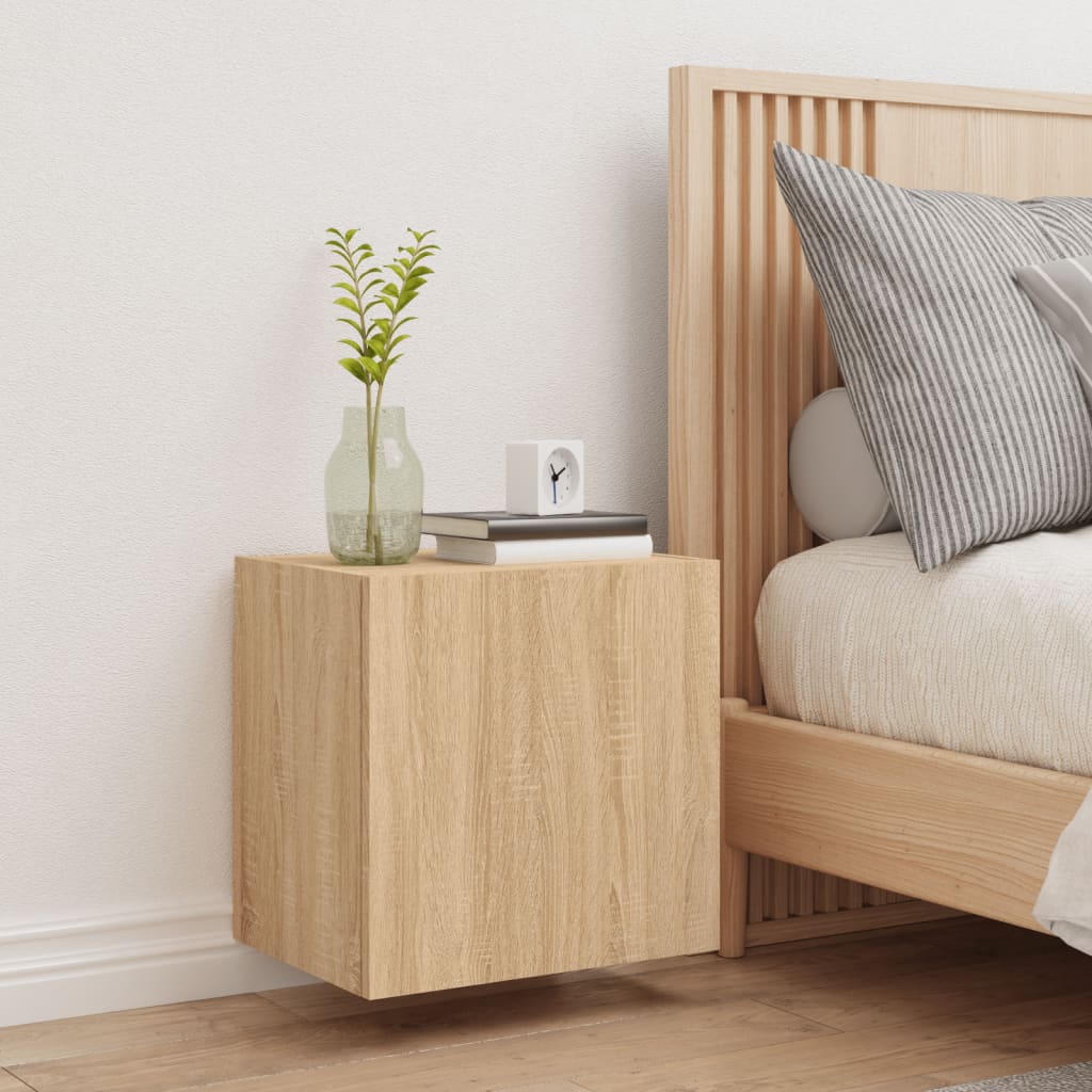 Tv-wandmeubel 40,5x30x40 cm bewerkt hout sonoma eikenkleurig is nu te koop bij PeponiXL, paradijselijk wonen!