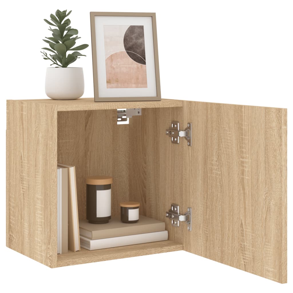 Tv-wandmeubel 40,5x30x40 cm bewerkt hout sonoma eikenkleurig is nu te koop bij PeponiXL, paradijselijk wonen!