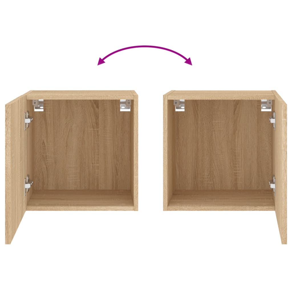 Tv-wandmeubel 40,5x30x40 cm bewerkt hout sonoma eikenkleurig is nu te koop bij PeponiXL, paradijselijk wonen!