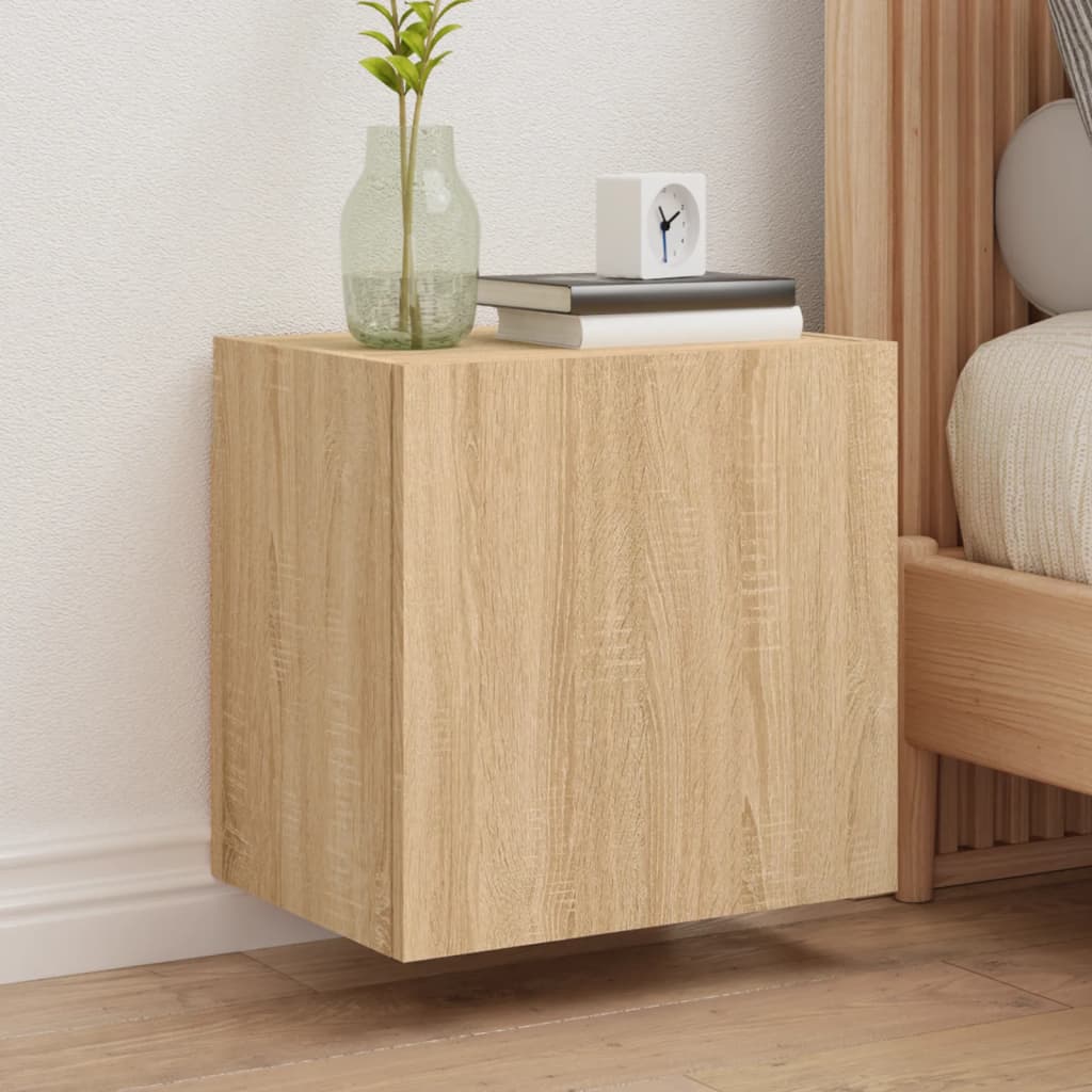 Tv-wandmeubel 40,5x30x40 cm bewerkt hout sonoma eikenkleurig is nu te koop bij PeponiXL, paradijselijk wonen!