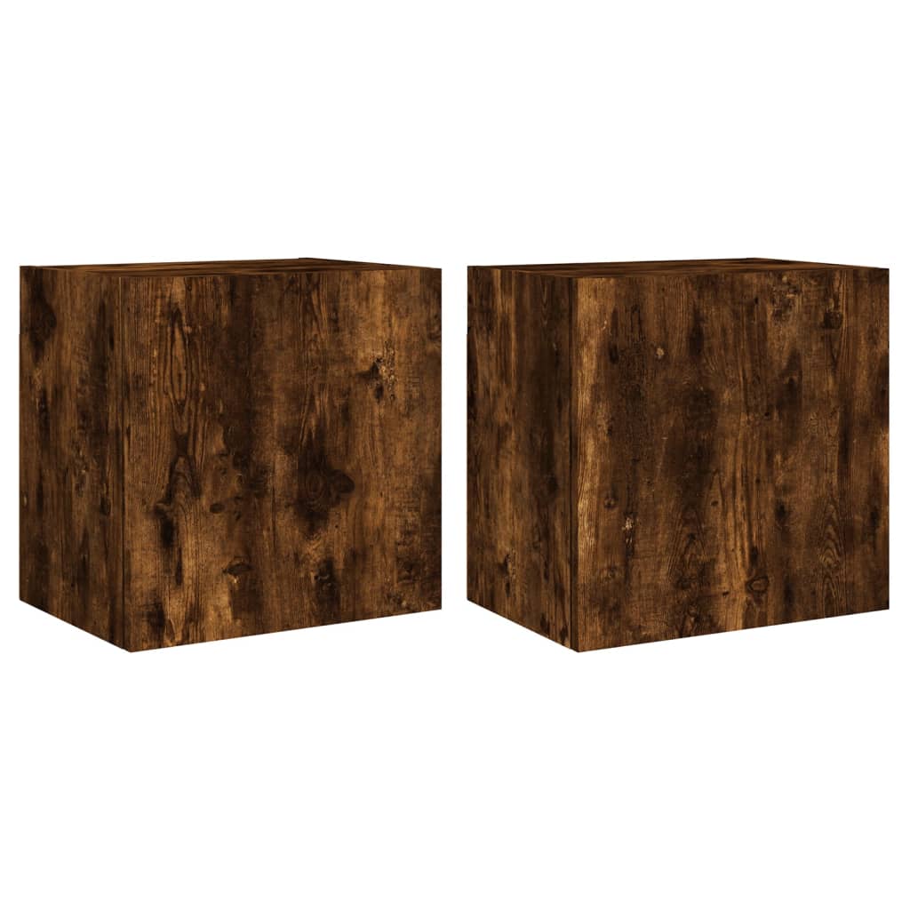 Tv-wandmeubels 2 st 40,5x30x40 cm bewerkt hout gerookt eiken is nu te koop bij PeponiXL, paradijselijk wonen!