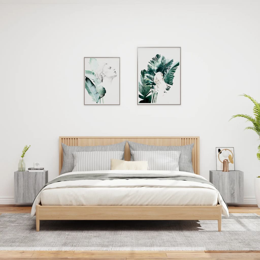 Tv-wandmeubels 2 st 40,5x30x40 cm hout grijs sonoma is nu te koop bij PeponiXL, paradijselijk wonen!