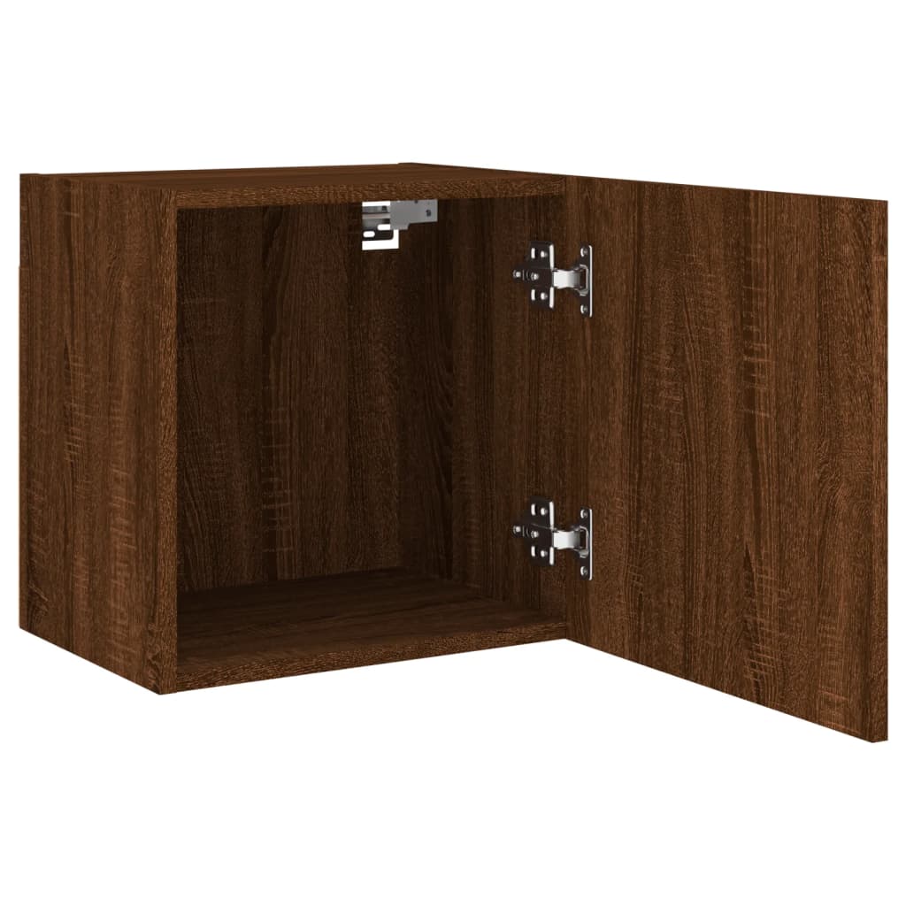 Tv-wandmeubels 2 st 40,5x30x40 cm bewerkt hout bruineikenkleur is nu te koop bij PeponiXL, paradijselijk wonen!