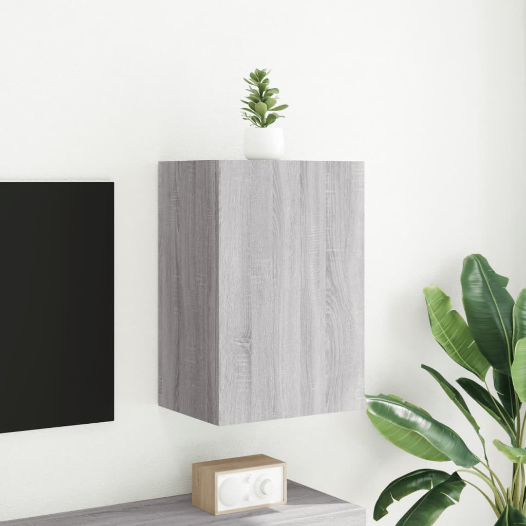 Tv-wandmeubel 40,5x30x60 cm bewerkt hout grijs sonoma is nu te koop bij PeponiXL, paradijselijk wonen!