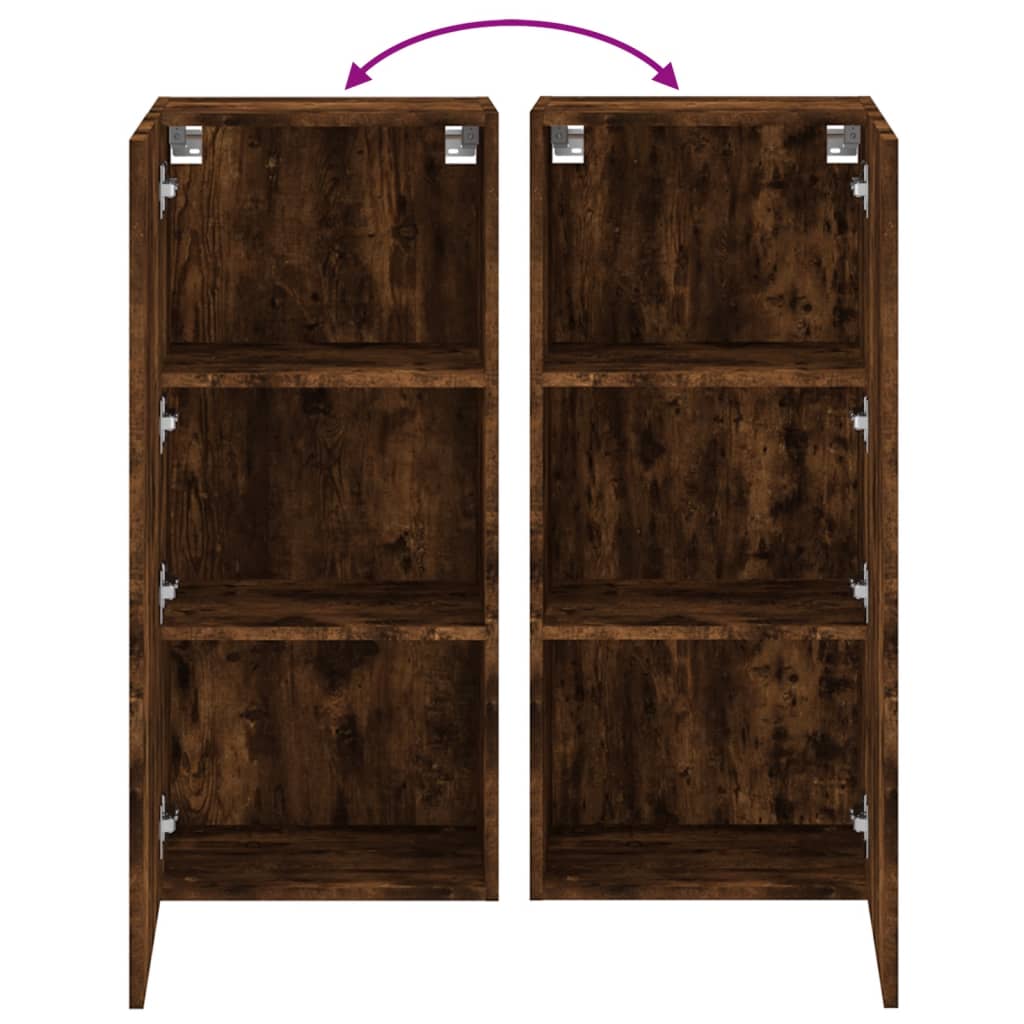 Tv-wandmeubel 40,5x30x90 cm bewerkt hout gerookt eikenkleurig is nu te koop bij PeponiXL, paradijselijk wonen!