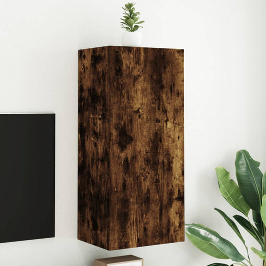 Tv-wandmeubel 40,5x30x90 cm bewerkt hout gerookt eikenkleurig is nu te koop bij PeponiXL, paradijselijk wonen!