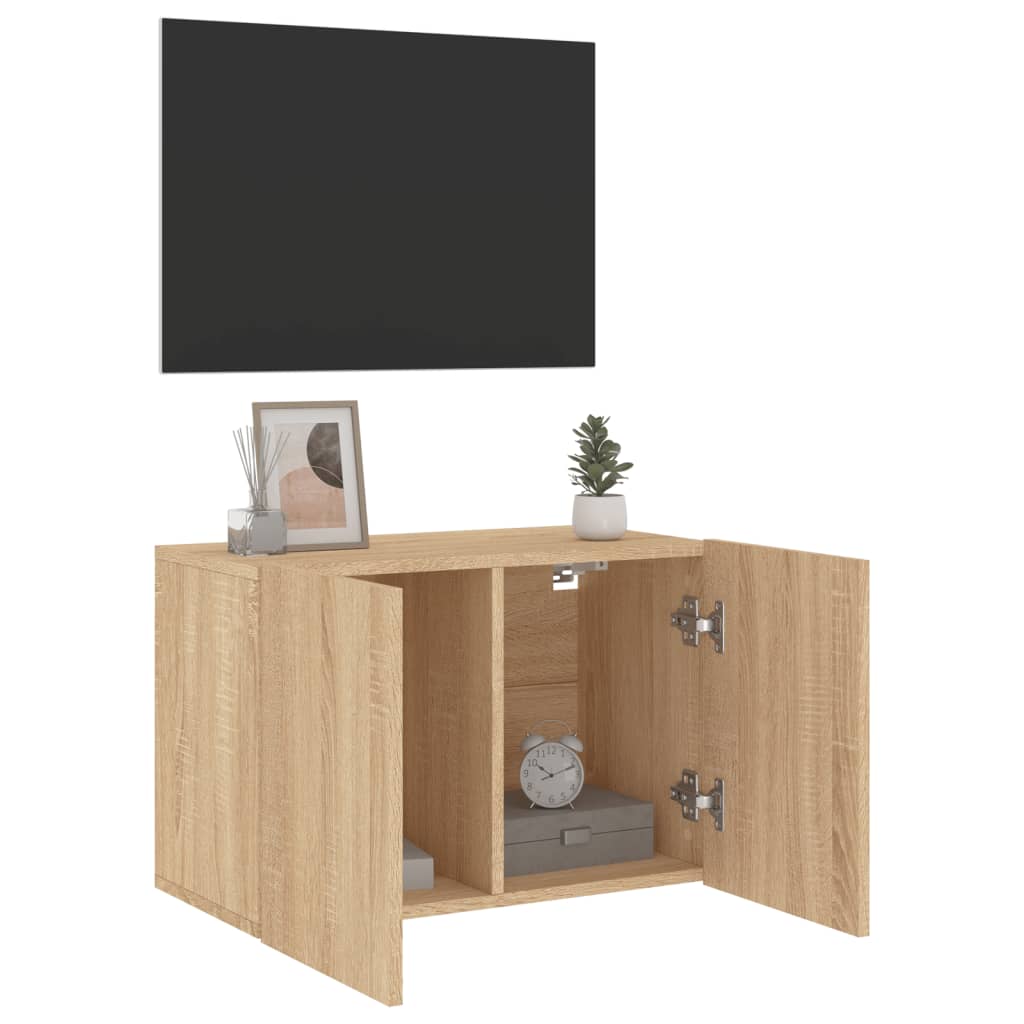 Tv-meubel wandgemonteerd 60x30x41 cm sonoma eikenkleurig is nu te koop bij PeponiXL, paradijselijk wonen!