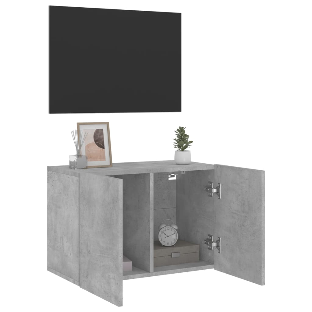 Tv-meubel wandgemonteerd 60x30x41 cm betongrijs is nu te koop bij PeponiXL, paradijselijk wonen!