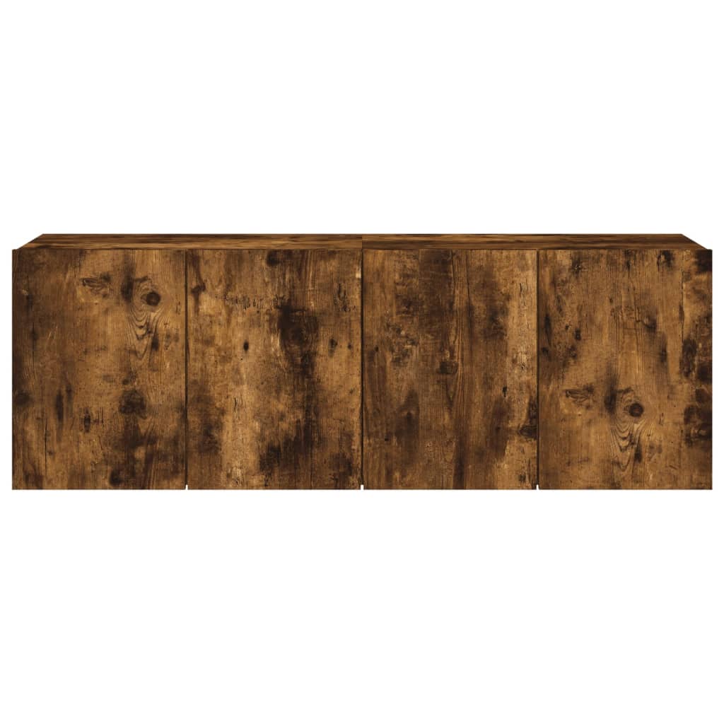 Tv-meubels 2 st wandgemonteerd 60x30x41 cm gerookt eikenkleurig is nu te koop bij PeponiXL, paradijselijk wonen!