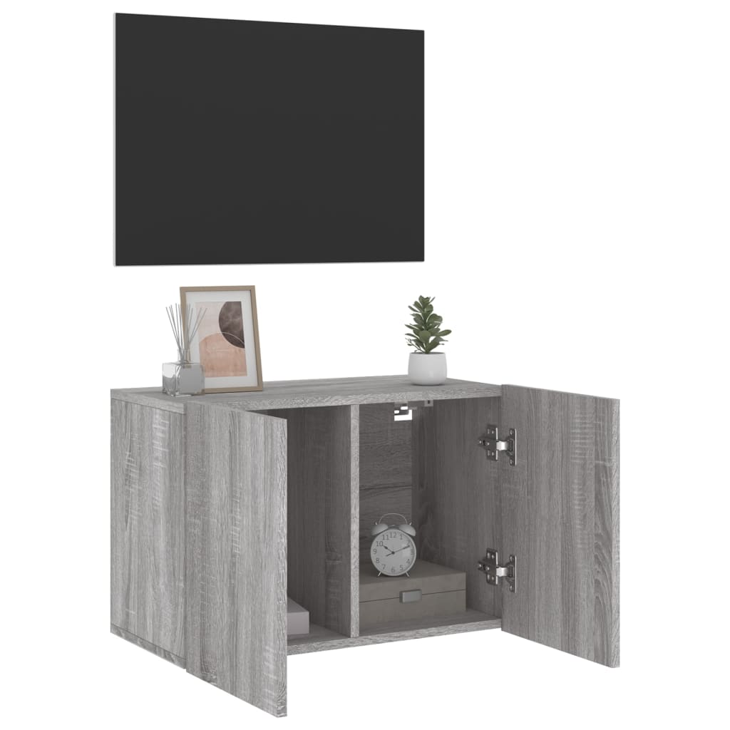 Tv-meubel wandgemonteerd 60x30x41 cm grijs sonoma eikenkleurig is nu te koop bij PeponiXL, paradijselijk wonen!