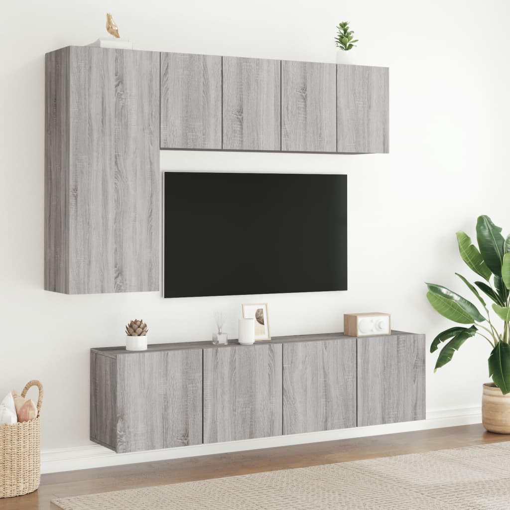 Tv-meubels 2 st wandgemonteerd 60x30x41 cm grijs sonoma eiken is nu te koop bij PeponiXL, paradijselijk wonen!