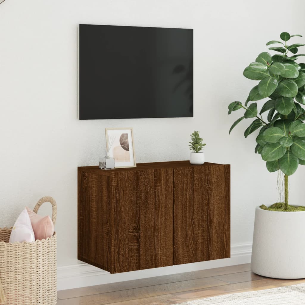 Tv-meubel wandgemonteerd 60x30x41 cm bruin eikenkleur is nu te koop bij PeponiXL, paradijselijk wonen!