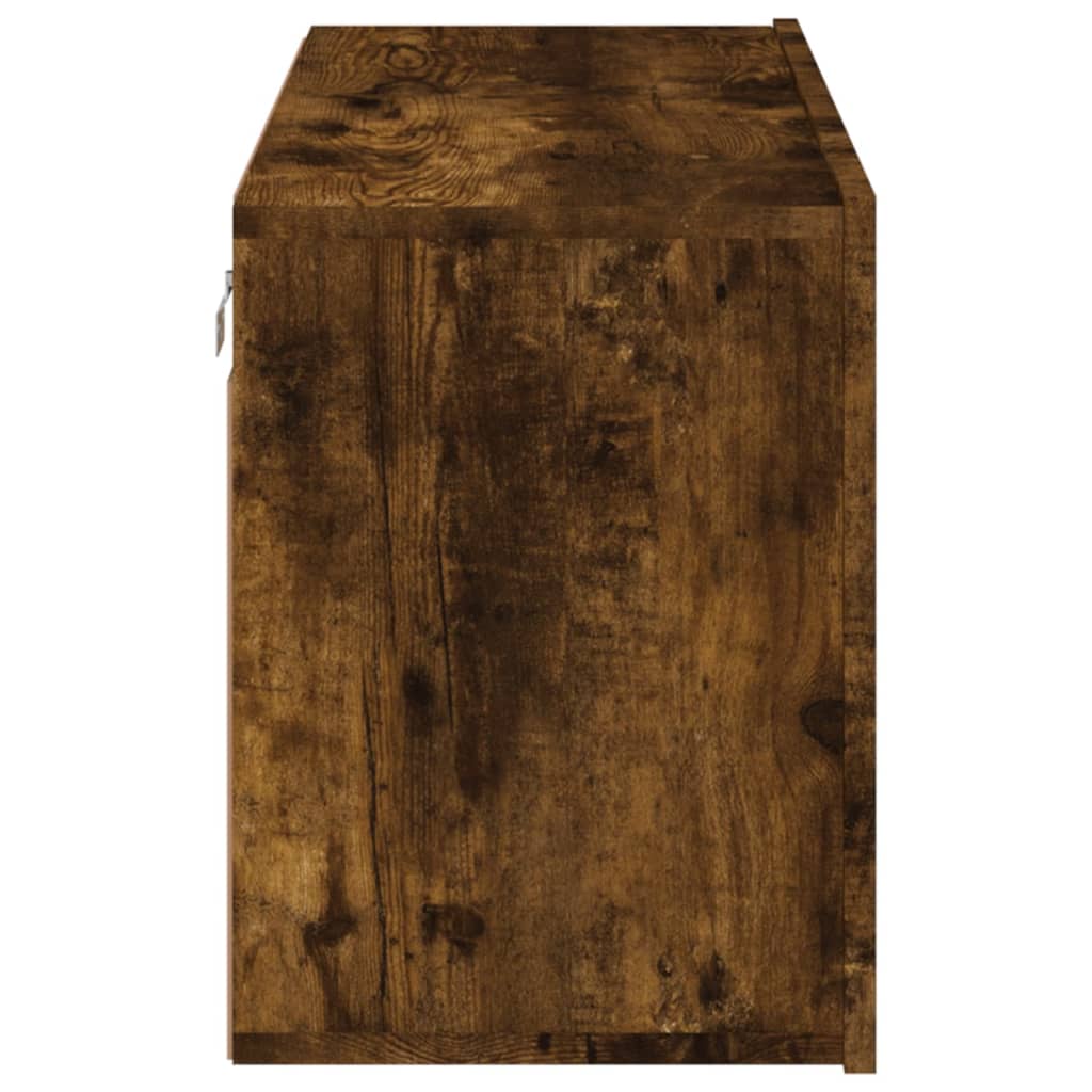 Tv-meubel wandgemonteerd 80x30x41 cm gerookt eikenkleurig is nu te koop bij PeponiXL, paradijselijk wonen!