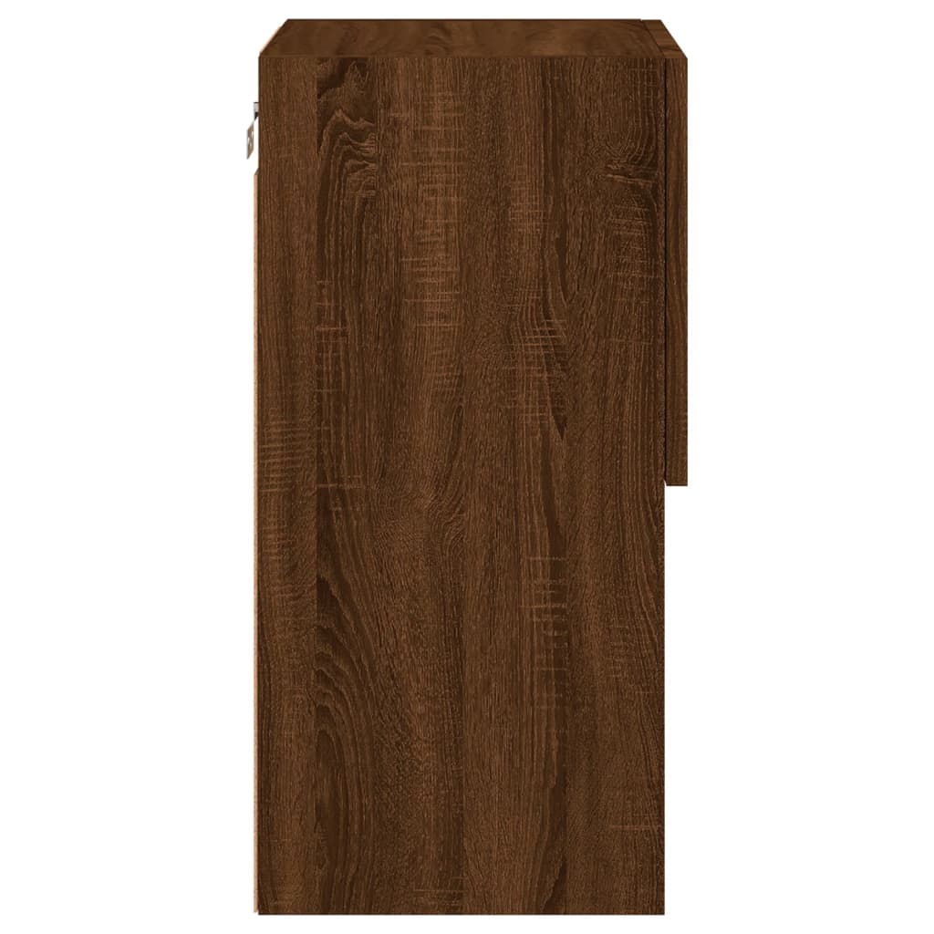 Tv-meubel met LED-verlichting 30,5x30x60 cm bruin eikenkleur is nu te koop bij PeponiXL, paradijselijk wonen!