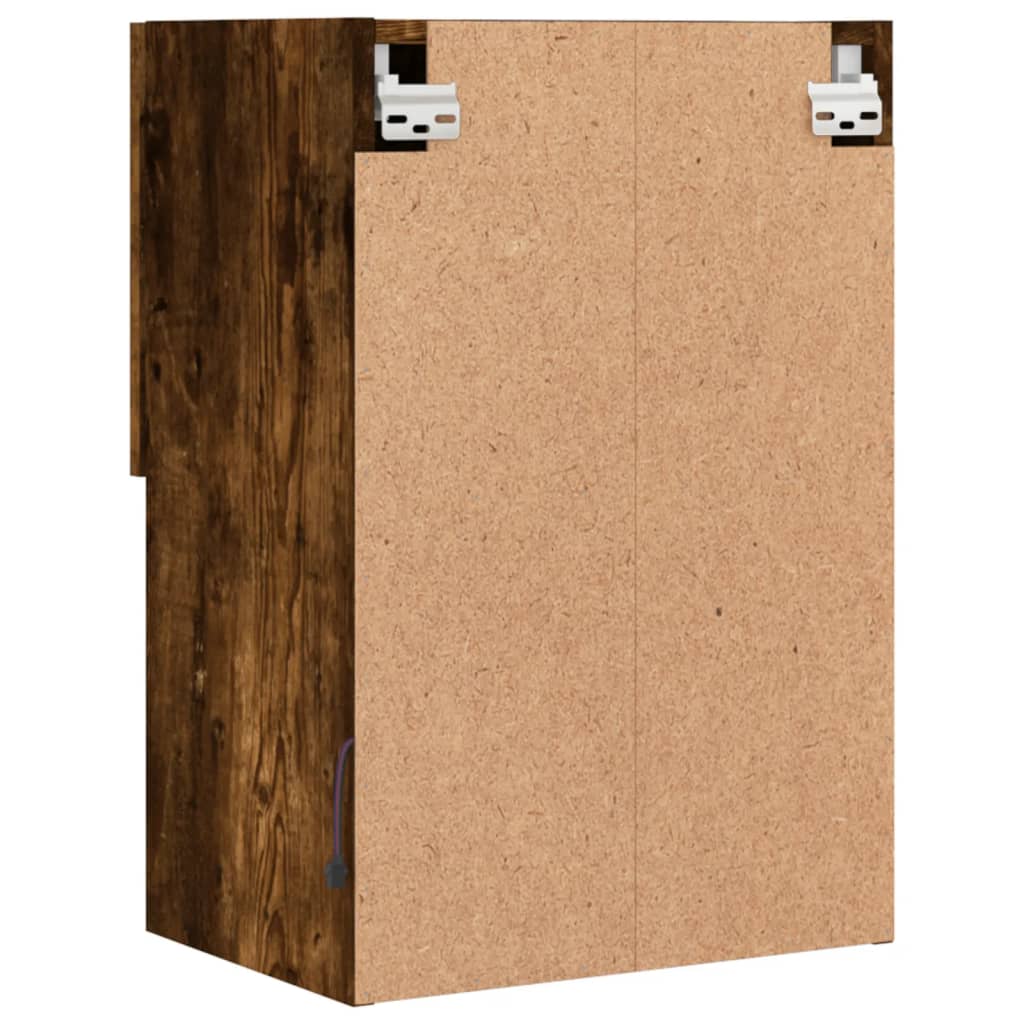 Tv-meubel LED-verlichting 40,5x30x60 cm gerookt eikenkleurig is nu te koop bij PeponiXL, paradijselijk wonen!