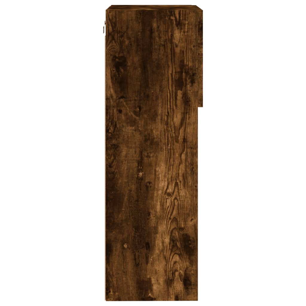 Tv-meubel met LED-verlichting 40,5x30x90 cm gerookt eikenkleur is nu te koop bij PeponiXL, paradijselijk wonen!