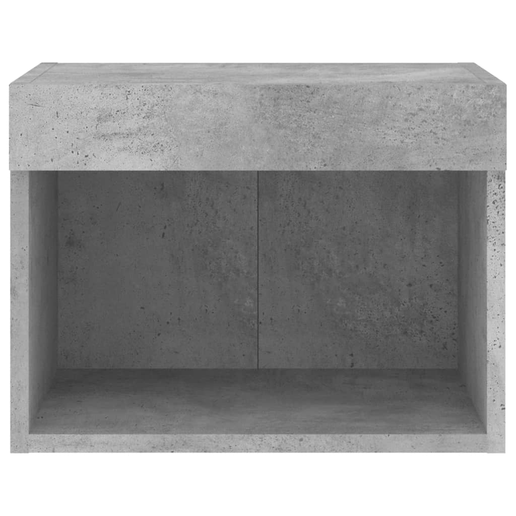 Nachtkastje met LED's wandgemonteerd betongrijs is nu te koop bij PeponiXL, paradijselijk wonen!