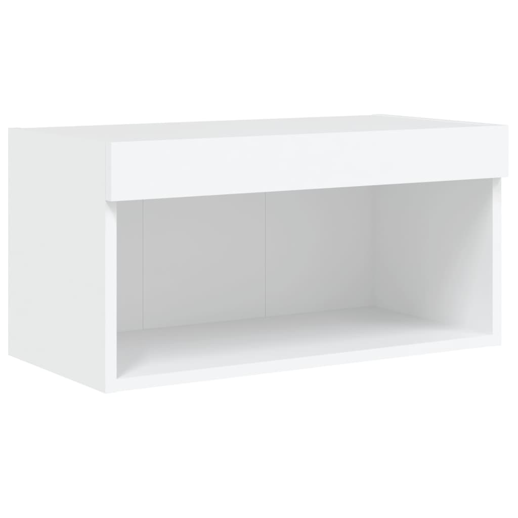 Tv-meubel met LED-verlichting 60x30x30 cm wit is nu te koop bij PeponiXL, paradijselijk wonen!