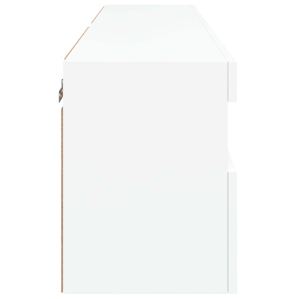Tv-wandmeubels met LED-verlichting 2 st 60x30x40 cm wit is nu te koop bij PeponiXL, paradijselijk wonen!