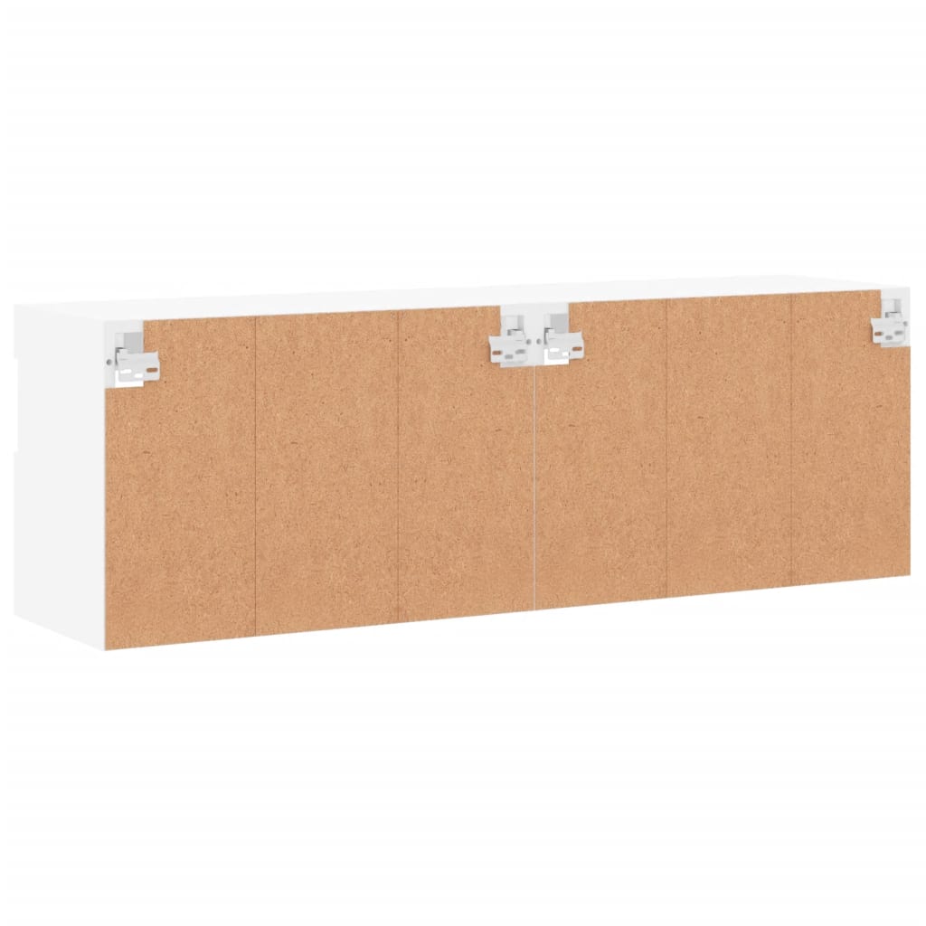 Tv-wandmeubels met LED-verlichting 2 st 60x30x40 cm wit is nu te koop bij PeponiXL, paradijselijk wonen!