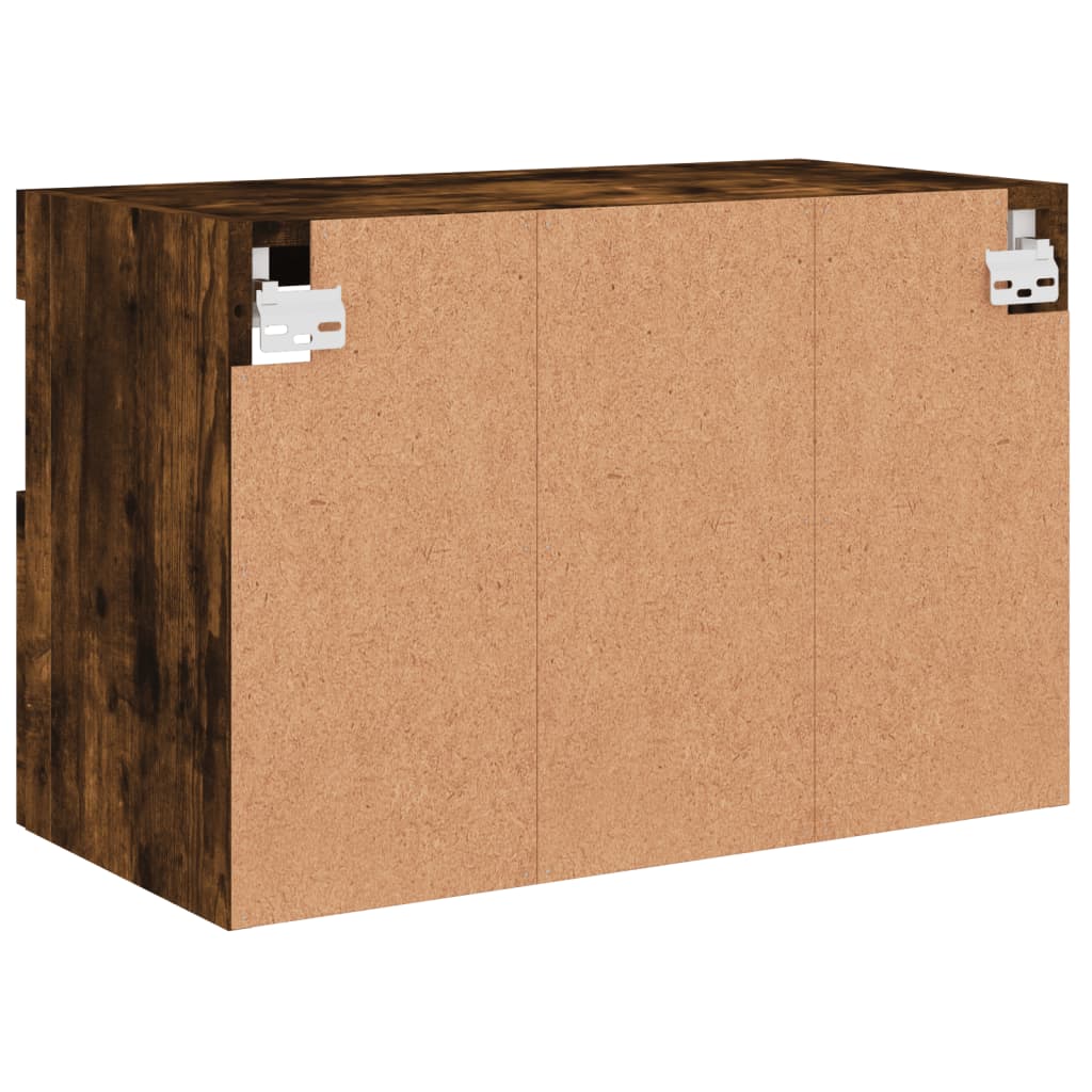 Tv-wandmeubel met LED-verlichting 60x30x40 cm gerookt eiken is nu te koop bij PeponiXL, paradijselijk wonen!