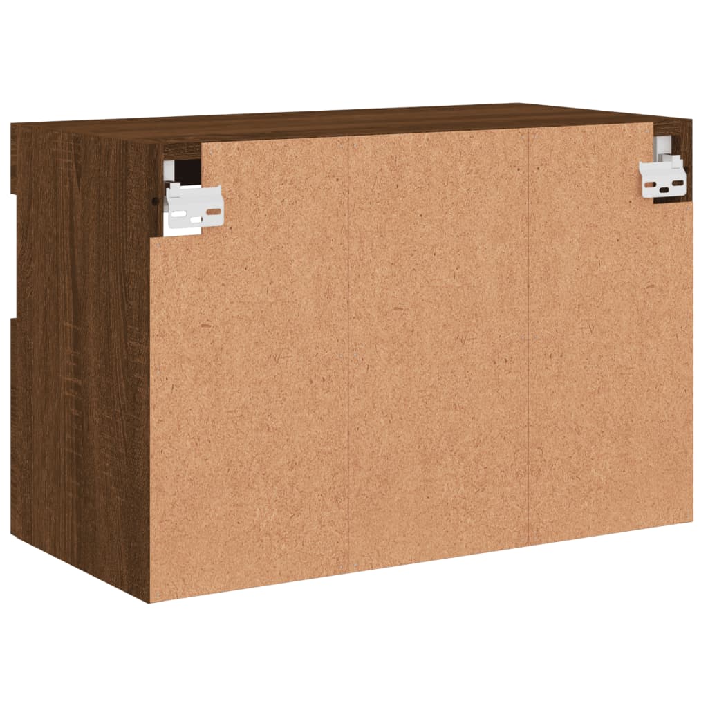 Tv-wandmeubel met LED-verlichting 60x30x40 cm bruin eikenkleur is nu te koop bij PeponiXL, paradijselijk wonen!