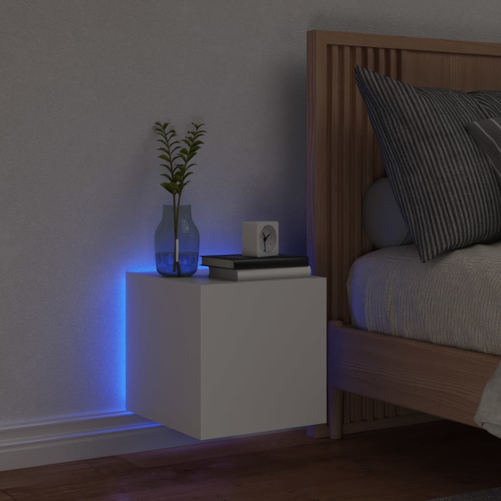 Tv-wandmeubel met LED-verlichting 30,5x35x30 cm wit is nu te koop bij PeponiXL, paradijselijk wonen!