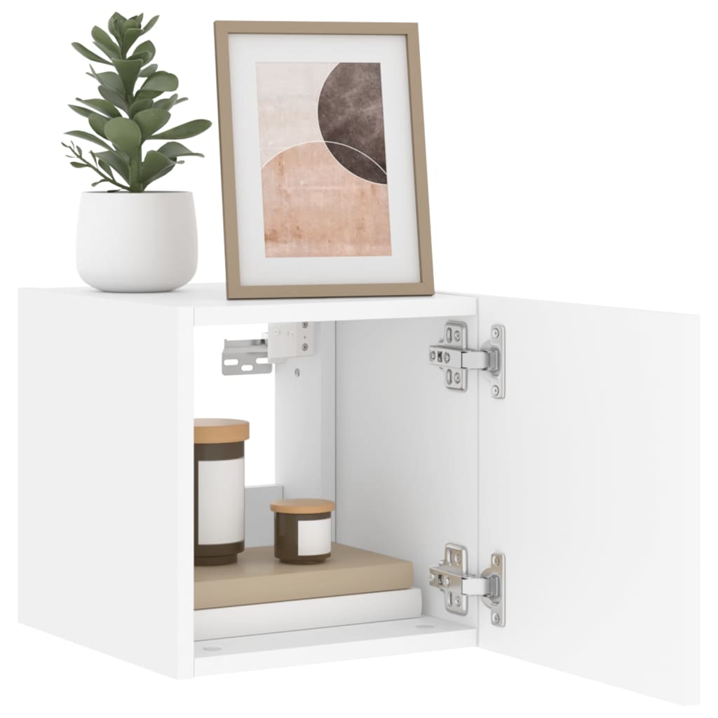 Tv-wandmeubel met LED-verlichting 30,5x35x30 cm wit is nu te koop bij PeponiXL, paradijselijk wonen!