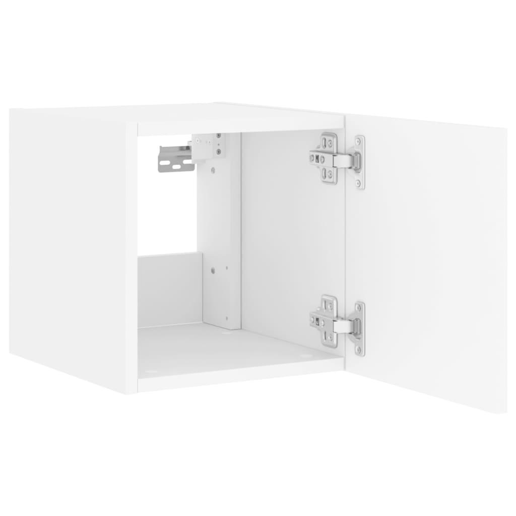 Tv-wandmeubels met LED-verlichting 2 st 30,5x35x30 cm wit is nu te koop bij PeponiXL, paradijselijk wonen!
