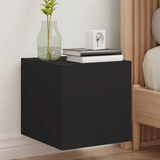 Tv-wandmeubels met LED-verlichting 2 st 30,5x35x30 cm zwart is nu te koop bij PeponiXL, paradijselijk wonen!