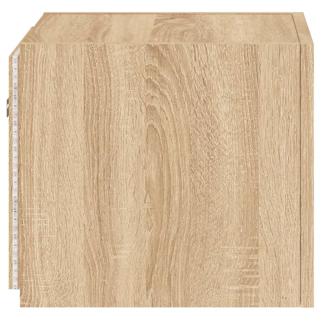 Tv-wandmeubels met LED 2 st 30,5x35x30 cm sonoma eikenkleurig is nu te koop bij PeponiXL, paradijselijk wonen!