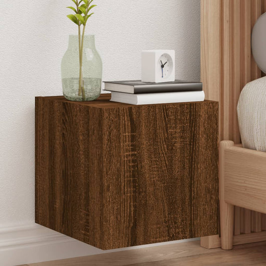 Tv-wandmeubelen met LED 2 st 30,5x35x30 cm bruin eikenkleur is nu te koop bij PeponiXL, paradijselijk wonen!