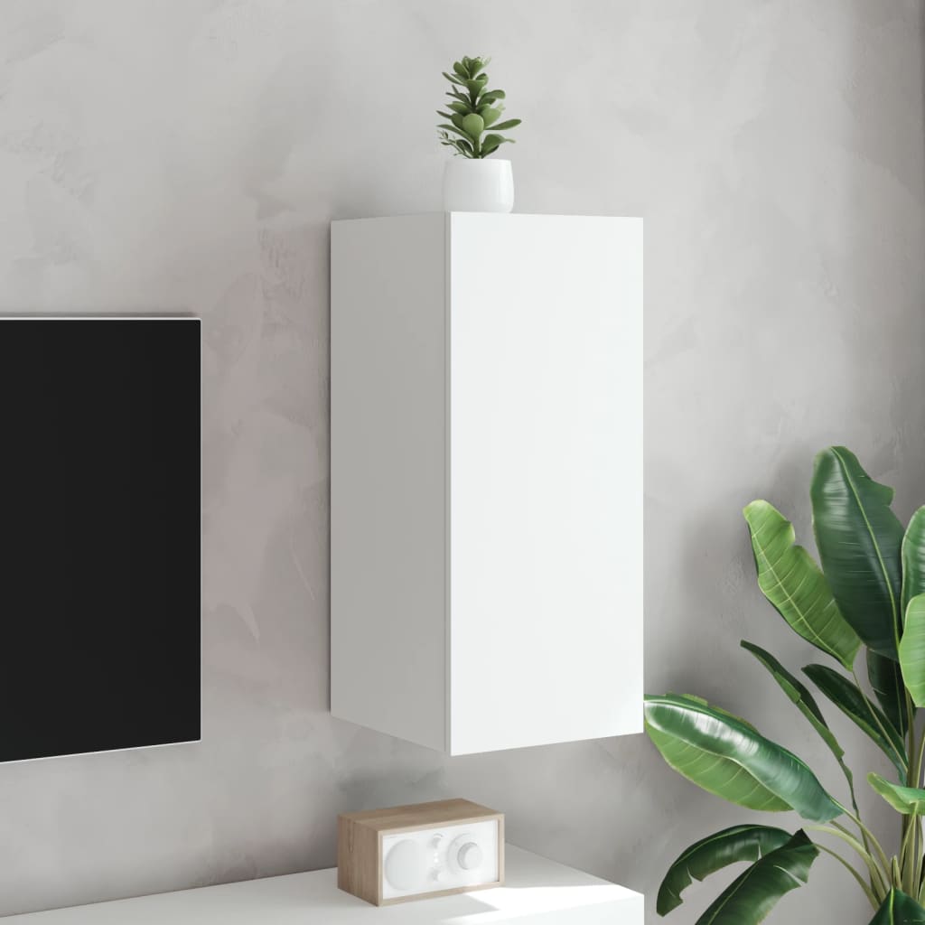 Tv-wandmeubel met LED-verlichting 30,5x35x70 cm wit is nu te koop bij PeponiXL, paradijselijk wonen!