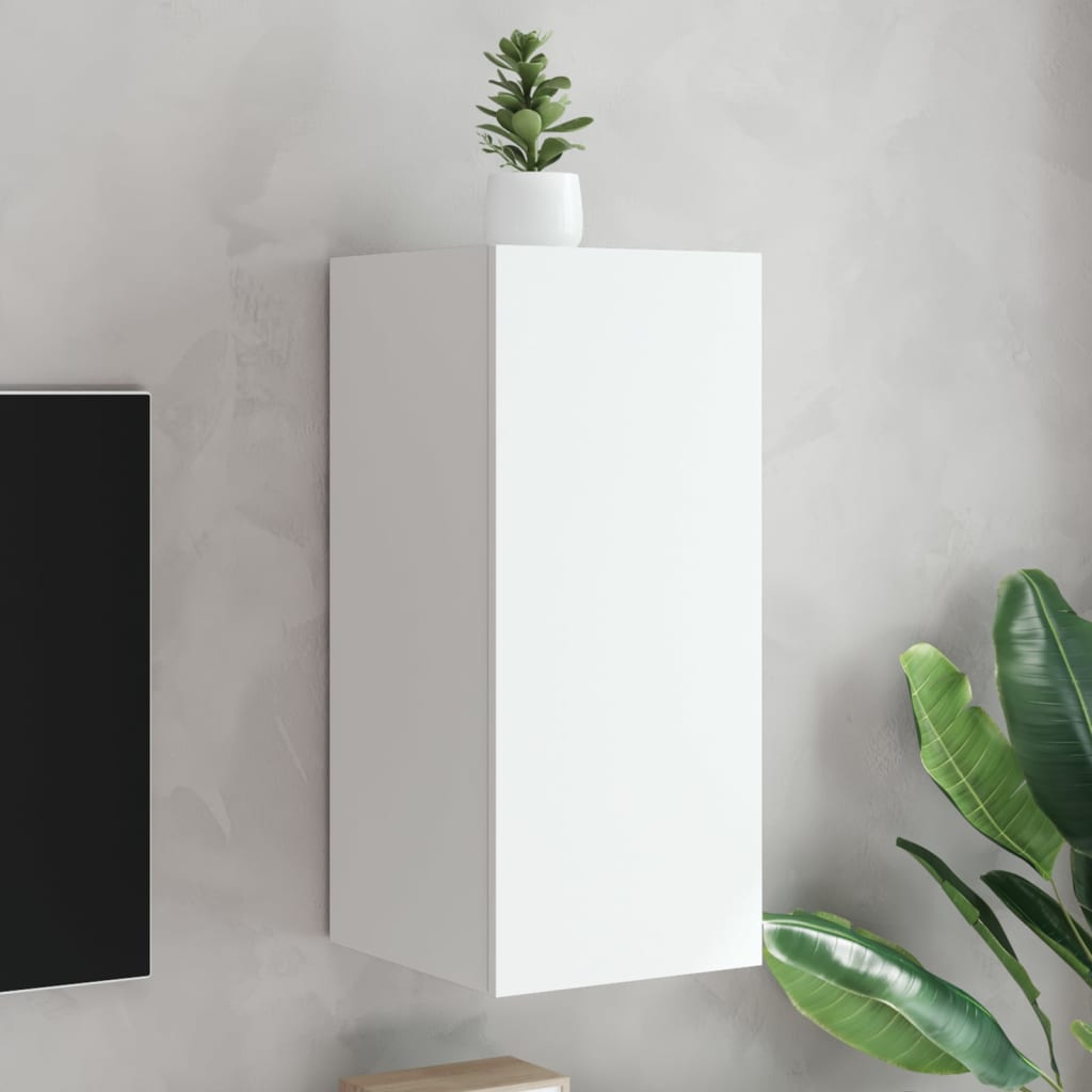 Tv-wandmeubel met LED-verlichting 30,5x35x70 cm wit is nu te koop bij PeponiXL, paradijselijk wonen!